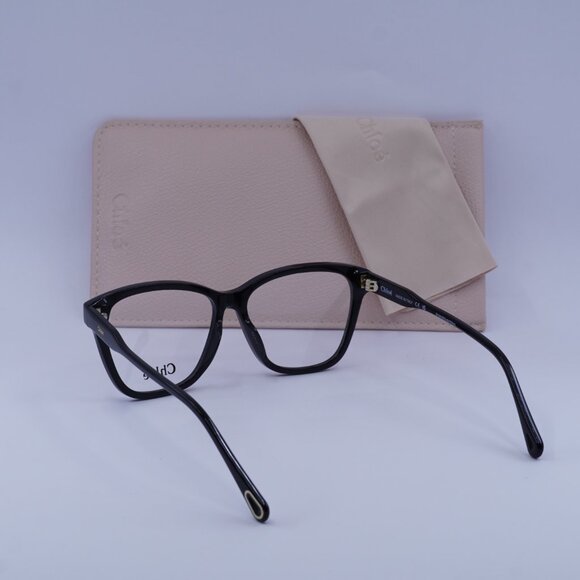 Chloe CH0084OA 001 Square Eyeglasses 55mm - Shiny Black - Picture 6 of 9